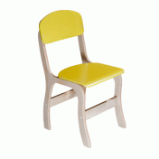 Plywood children chair "Fantasy", painted a back and seat, height group №1
